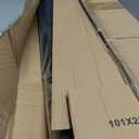 SunnyRoyal Pergola Shade Cover 10' x 12' Replacement Canopy Shade Cover with Weighted Rods & Grommets Outdoor Sun Shade Cloth for Patio Porch Garden (Beige)
