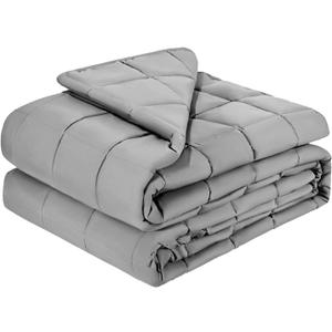 VEVOR Weighted Blanket 88 x 104 inch - King Size, 25 lbs Heavy Blanket with Cooling Glass Beads, Soft & Breathable for All-Season Use, Suitable for Adults 250-310 lbs, Ideal Gift Choice (Grey)