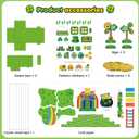 LEKSON St. Patricks Day Leprechaun Trap Craft Kit for Kids, Rainbow Treasure DIY Decoration Scene with Path, Signs & Accessories, Classroom & Holiday Activity Set (Green01)