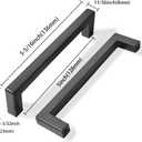 Khtumeware 30 Pack 5 inch Center to Center Solid Black Cabinet Pulls Square Bar Drawer Handles Cabinet Handles Matte Black Drawer Pulls Kitchen Cabinet Hardware