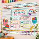 4x15ft White Wood Bulletin Board Paper for Classroom Decor, 25" x 40"