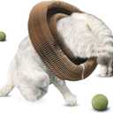 New Mint Ball Cat Scratching Board Toy, Upgrade Magnetic Interactive Kitty Toy, Shape Shifting Cardboard Cats Toys for Entertaining, Magic Organ Cat Scratcher Pads for Indoor Cats (2 pcs)