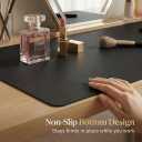 39.37"x17.7" Makeup Mat for Vanity Table Waterproof Non-Slip Large Desk Protector Pad, Heat Resistant Vanity Mat for Makeup Organizer, Cosmetic Table Cover for Bedroom, Office, Dressing Table., 17.7"*39.39"