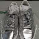 AISFAES Glitter Sparkly Low Top Sequins Lace Up Tennis Shoes Comfort Bling Fashion Shiny Walking Shoes (8 Women/6.5 Men)