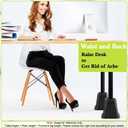 4 Pack Furniture Risers 6 Inch, Bed Risers Heavy Duty for Table Desk Couch Chair Sofa Cabinet Bed Frame Dorm, Square Table Leg Risers Lift Height 6", Black