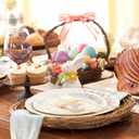 Easter Paper Plates and Napkins-168PCS Easter Dinnerware Bunny Party Supplies includes Paper Plates and Napkins Disposable Serve 24 for Baby Shower Spring Picnic Birthday Party Decorations (9 inch/7 inch)