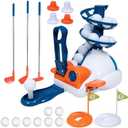 Kids Golf Club Toy Set, Boy Girl Outdoor Sport Toy, Toddler Indoor Golf Ball Game with 10 Golf Balls, 3 Retractable Clubs, Child Active Exercise Yard Play, Birthday Gifts for 4 6 7 8 Years Old