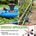 Tandefio 5 Pcs Garden Hose Guide Stake 17 Inch Heavy Duty Decorative Metal Water Hose Guide Stake for Garden, Lawn, Plants and Flower Beds
