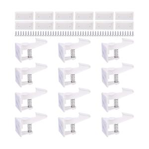 Cabinet Locks Child Safety Latches - OKEFAN 12 Pack Baby Proofing Cabinets Drawer Lock Adhesive Latch for Kids Proof Drawers No Drilling Tools Needed (White)