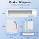 shinic Window Fan with Reversible Airflow, 4 Speeds, Thermostat Remote Control, Weather Resistant, Quiet Window Fan, 6 Spacer Blocks, Fits 26.0" - 39.7" Window, for Home Bedroom Kitchen Office, White, Large