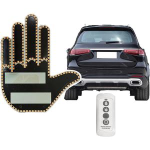 Finger Gesture Light, Funny Led Hand Sign with Remote, Glowgesture for Car Truck - Ideal Gifted Car Accessories, Truck Accessories (FGL-240Z) (Man-Medium)