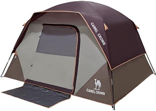 CAMEL CROWN Tents for Camping 4 Person Waterproof Quick Setup Folding Outdoor Backpacking Tents 4 People Family Hiking