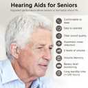 Hearing Aids for Seniors, Hearing Aids Rechargeable with Noise Cancelling and Volume Control, Hearing Amplifier for Adults Hearing Loss, Portable Behind-the-Ear Hearing Aid Headphones