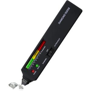 High Accuracy Diamond Tester Pen Professional Jewelry Diamond Selector with UV Light for Novice and Expert Jeweler Tool, Real Diamond Tester for Different Sizes of Diamond Stones
