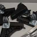 Nefish Furniture Dolly Adjustable Mini Fridge Stand with Wheels Washing Machine Stand Mobile Roller with 4 Locking Swivel Wheel Universal Mobile Base Moving Cart for Dryer Refrigerator (Black)