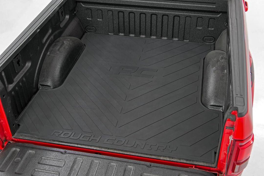 Rough Country Rubber Bed Mat for Ram 1500/2500/3500 (2010-2025) - Fits 6'4" Bed, Non-Slip, Virtually Indestructible Truck Bed Protection