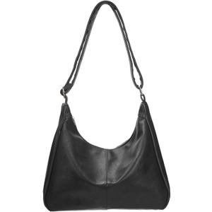 Hobo Tote Bags for Women, Casual Slouchy Shoulder Bag Crossbody Purse, Ultra Soft Foldable Vegan Leather Handbag(12.99"×5.12"×9.06")