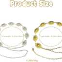 2 x 2PCS Western Chain Belt, Gold and Silver Western Metal Belts for Women, Adjustable Boho Belt for Dress Jeans, Music Festival, Country Concert Outfit