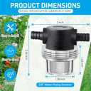 1/2 Inches Water Pump Strainer, Compatible with 3/8 Inches Hose Barb In-Line Strainer Twist-On Pipe Sprayer Filter for Water Pump 12V Direct Current 80 PSI RV Camper Marine Boat Lawn (2)