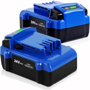 Upgrade! 2Pack 6.0Ah Replace Battery for Kobalt 24V Battery Max KB624-03 KB524-03 KB424-03 KB224-03 KB124-03 Lithium Ion Cordless Tools High Capacity Battery[Can't FIT Snow Joe &Sun Joe &Chain Saw]