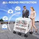 Double Stroller Rain Cover, Waterproof Weather Shield for Side by Side Baby Double Stroller, Twins Stroller Cover for Rain/Wind/Snow/Cold/Dust, Baby Outdoor Accessories