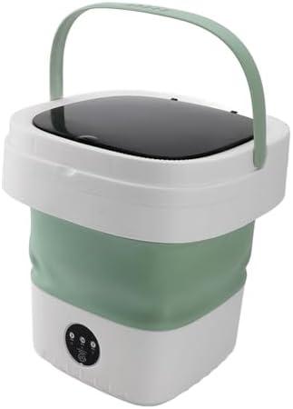 Portable Washing Machine, Mini Foldable Washer Small Laundry Spin Dryer for Underwear Socks Baby Clothes Small Items (US Plug)