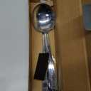 4 Piece Stainless Steel Serving Spoons Set - 4 Large Spoons, 9.2-Inch, Dishwasher Safe, for Parties/Kitchen/Buffet/Catering (Silver)