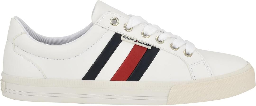 Tommy Hilfiger Women's Lightz Sneaker (9, White Multi)