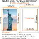 SESEAT 24x36 Picture Frame Brown, Poster Frames Wall Decor Hanging, 1 Pack