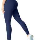 Aoxjox High Waisted Workout Leggings for Women Trinity Yoga Pants 26.5" (Blue, S)