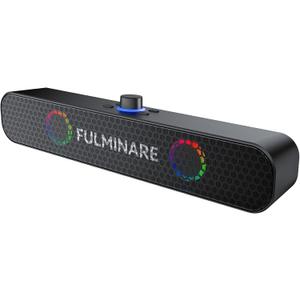 FULMINARE Bluetooth Speaker with 26W HD Sound, Portable Speaker Up to 30H Playtime, AUX&TF-Card&USB Input, LED Lights, Speakers Bluetooth 5.3 Wireless for Home/Party/Outdoor, Birthday Gift (Black)