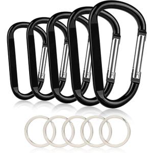 Carabiner Caribeaner Clip,Extra Large 4" Aluminum Carabeaner Keychain Hook,Spring Snap Key Chain Clip