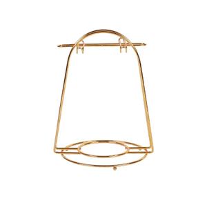 YY YEARCHY Coffee Mug Holder, Espresso Cups Holder Cup Drying Rack Cups Drainer Stand Metal Mug Tree Cups Organizer with 4 Hook Hangers for Kitchen Counter and Tea Party(Gold)