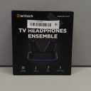 Wireless Headphones for TV Watching, TV Headphones with Transmitter Charging Base, Bluetooth V5.3, No Lip-Sync Delay, Clear Voice, Plug & Play, Comfortable, Gifts for Elderly/Seniors (Black)