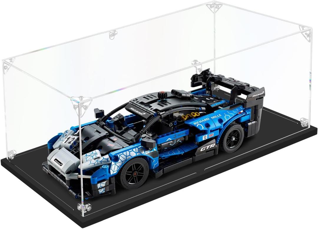 3MM Acrylic Display Case for 1:14 Scale Diecast Car Model Car Thickened Clear Acrylic Display Box for Lego 42123 / 42154 for Collectibles Action Figures Doll (15.75x7.87x5.9 1inch, 1:14 )