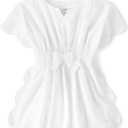 Gymboree Girls and Toddler Short Sleeve Swim Coverup (8, White)