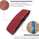 4 x 21 Sanding Belt, 80 Grit Aluminum Oxide Belt Sander Paper 4x21,12 Pack (4x21 Inch, 80 Grit)