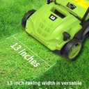 2-in-1 Electric Dethatcher Scarifier, Lawn Dethatcher with Collection Bag, 4-Position Depth Adjustment,13-Inch Working Width, Foldable Handle Design for Easy Carrying and Storage,Thatcher for Lawn