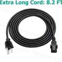 3 Prong Power Cable Replacement for Zojirushi NS-WRC10 NS-WAC10 NS-WPC10 Rice Cooker AC 8.2ft Power Cord Cable