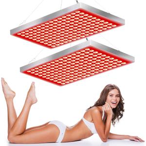 Red Light Therapy for Body and Face, Infrared Red Light Therapy Device with Stand, 660nm and 850nm LED RedLight Panel for Full Body Skin Rejuvenation at Home (2 Pack)
