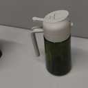 Light-Blocking Dark Oil Sprayer for Cooking, 2 in 1 Olive Oil Dispenser Bottle for Kitchen, Premium Dark Green Glass Oil Bottle, Food-Grade Oil Mister for Air Fryer, BBQ (White)