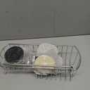 HASKO Shower Caddy Suction Cup, Shower Shelf with Soap Dish and Hooks Organizer, Suction Bathroom Shelf for Storage, Wall Mounted Basket (Polished Stainless Steel SS304) (Silver (1 Pack))