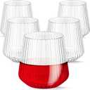 OTOB 40 Pack Stemless Plastic Wine Glasses Reusable, 14 OZ Champagne Whiskey Glasses, Durable Disposable Wine Cups Unbreakable, Indoor Outdoor Cocktail Glass for Home Office Bar Party Wedding, Clear