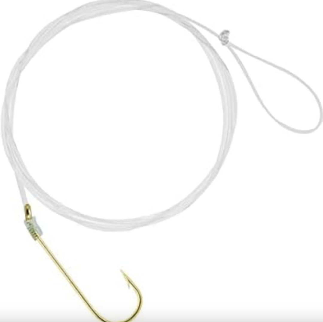 South Bend Snelled Aberdeen Gold Hooks 6 Pcs 2 Pack