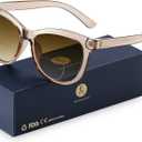 EASY READ Bifocal Reading Sunglasses for WomenFashion Sun Readers UV400 Protection(Magnification 2.50, Brown)