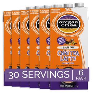 Oregon Chai Sugar Free Chai Concentrate, 32 Fluid Ounce (Pack of 6), 

EXP: May/24/2027