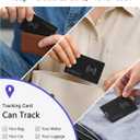 Ultra-Thin Wallet Tracker Card 0.07in 1 Pack Apple MFi Certified - Credit Card Size Tracker Tag Works with Apple Find My IP68 Waterproof Rechargeable Item Locator for Keys, Bags, Passport (iOS Only)