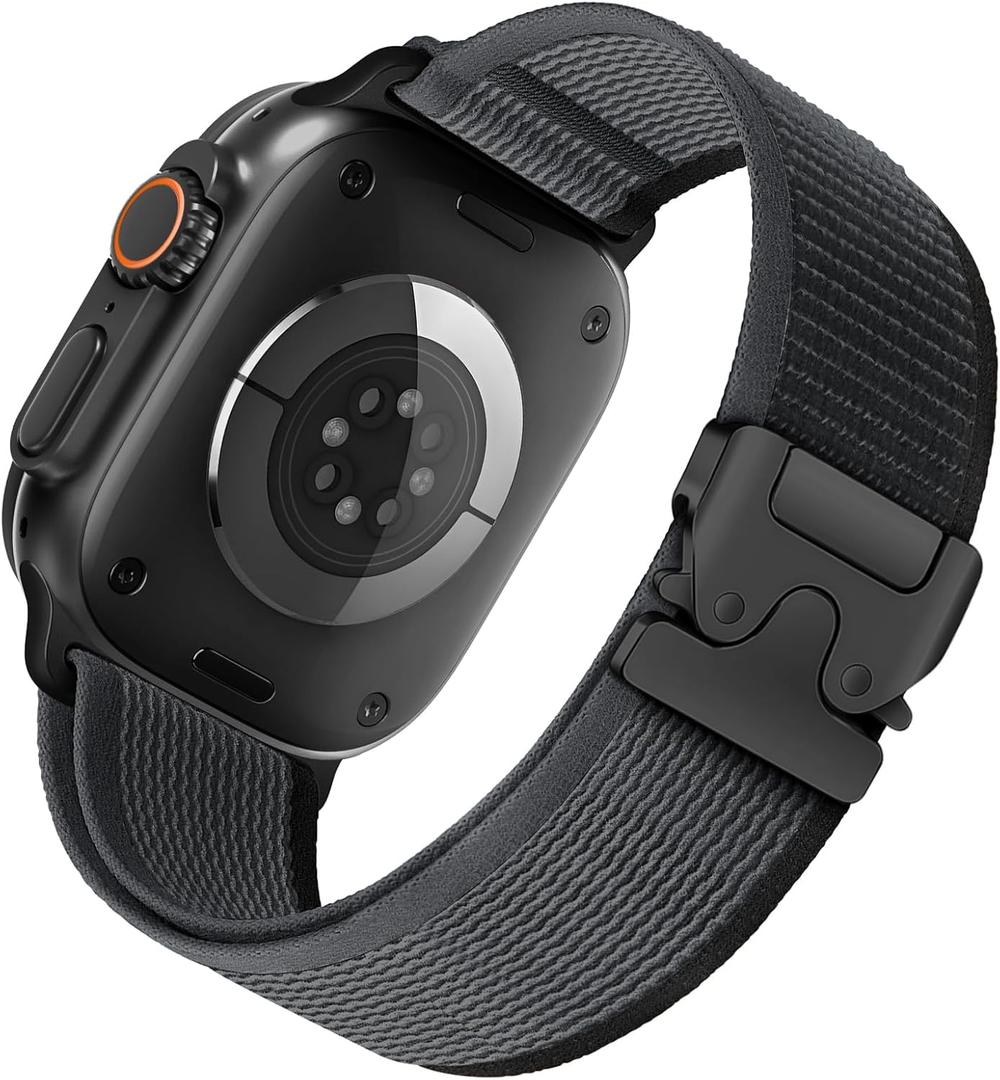 Trail Loop Band for Apple Watch Ultra/3/2 Bands 49mm 46mm 45mm 44mm 42mm 41mm 40mm 38mm Men Women,Braided Elastic Weave Nylon Sport Strap Fabric Wristband for iWatch Series 11 10 9 8 7 6 5 4 3 SE 3/2
