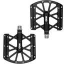 UFOR Platform Bike Pedals Lightweight Anti-Slip MTB Pedals with Sealed Bearings & Traction Pins, Wide Flat Design for Mountain, BMX, Urban Cycling (Black)