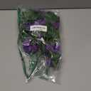 Suncalla 6 Pack Purple African Violet Artificial Silk Flower Bushes Individual Artificial Violet Flowers Houseplant